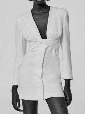 Zara White Blazer Mini Dress